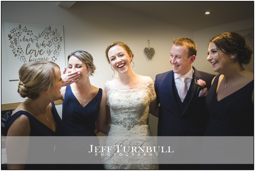 Bride and bridesmaids