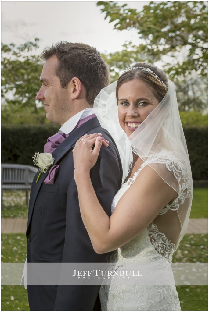 Bride and Groom Portrait Maidens Barn Wedding Venue