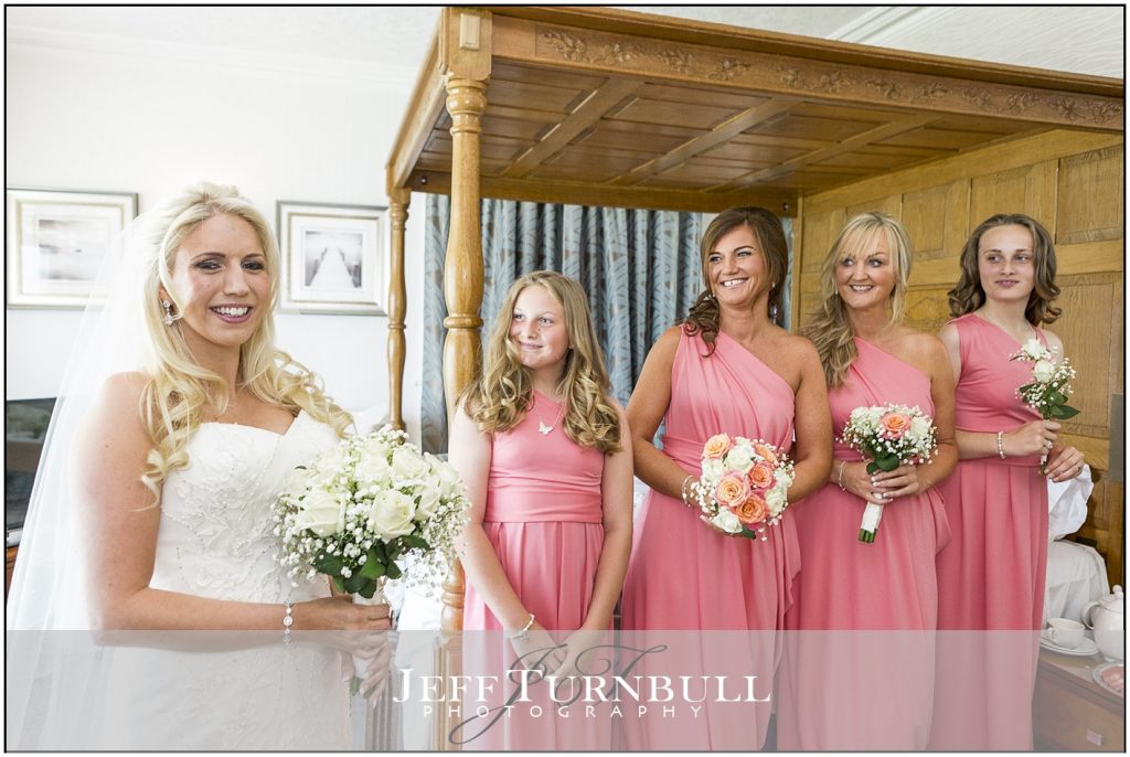 Bride and Bridesmaids Pink Dresses
