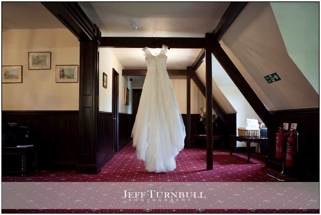 Wedding Dress Hanging Up Woodhall Manor