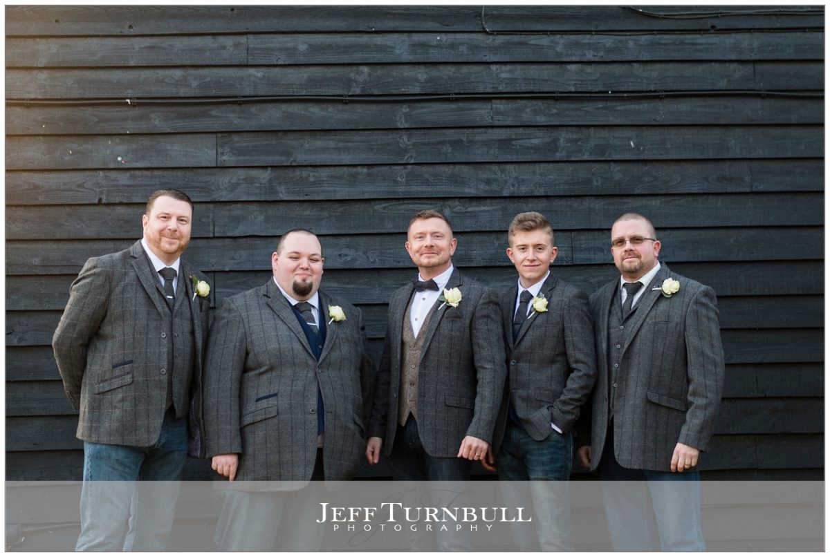 The groom and his groomsmen looking dapper